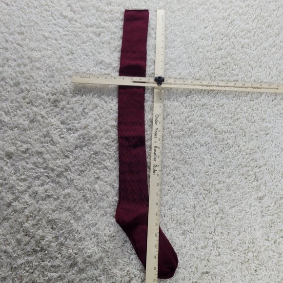 Thigh High Socks Extra Long Cable Knit Over The Knee Socks Stretchy Socks Red - Picture 9 of 13